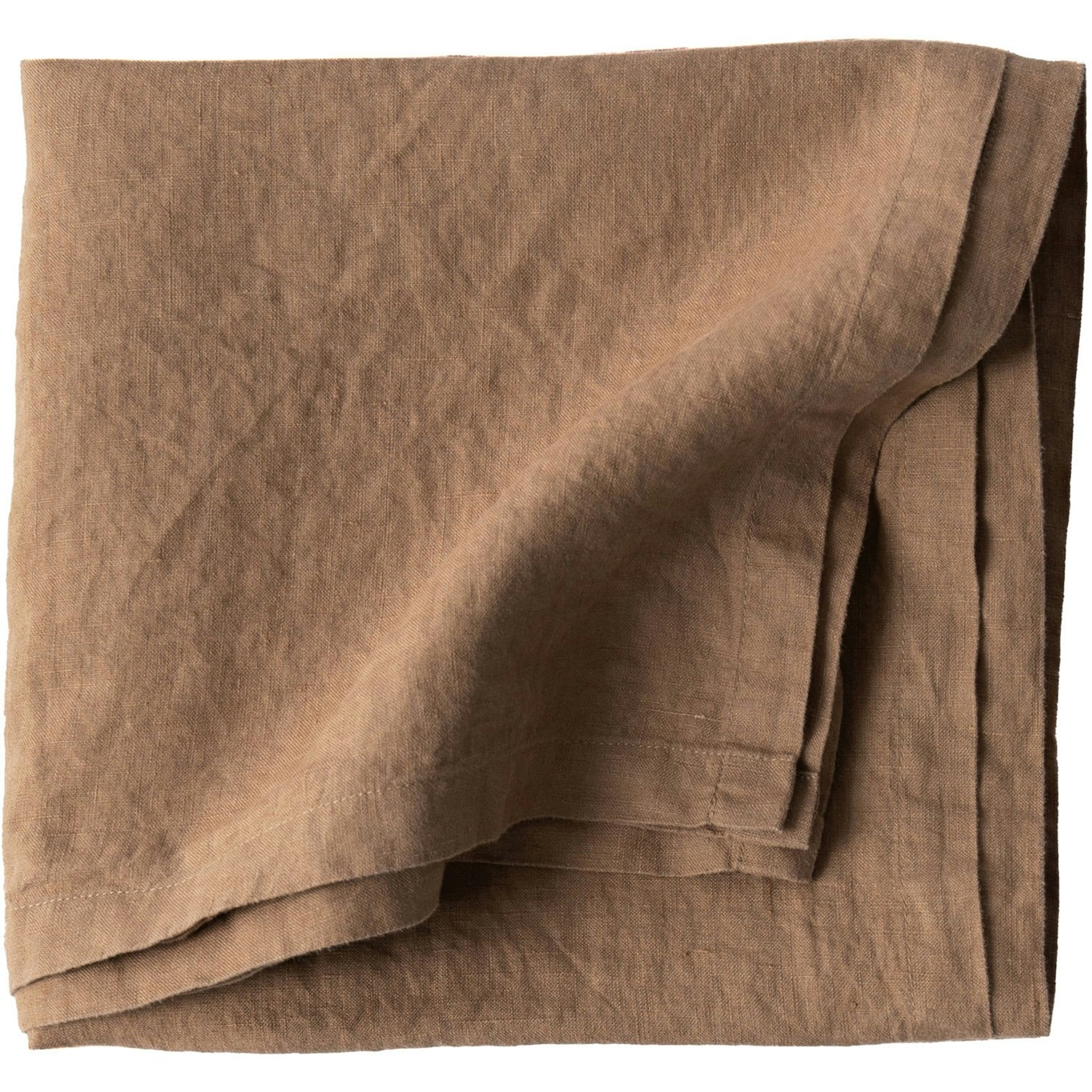 Linen Table Cloth 145x145 cm, Hazelnut