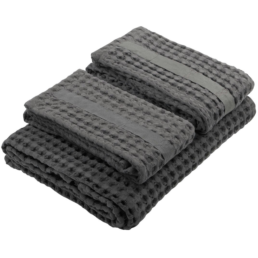 Organic Waffle Bath Towels (Set of 2)