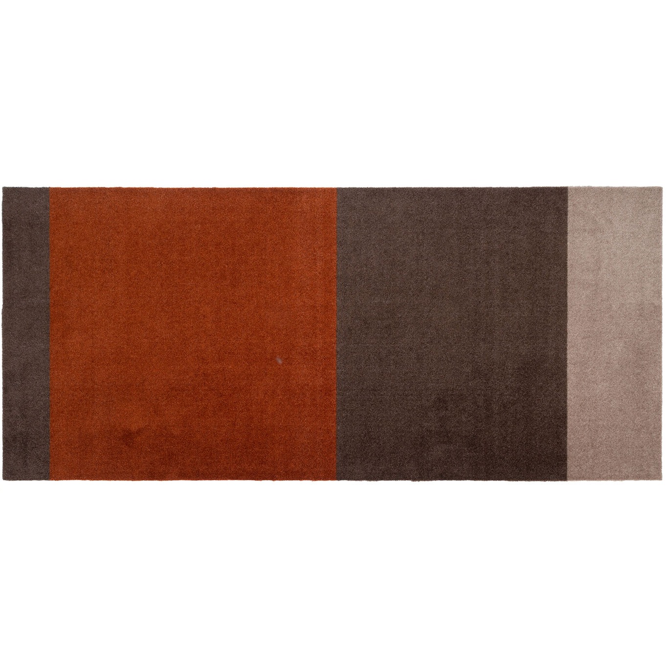 Stripes Rug Sand/Terracotta, 90x200 cm