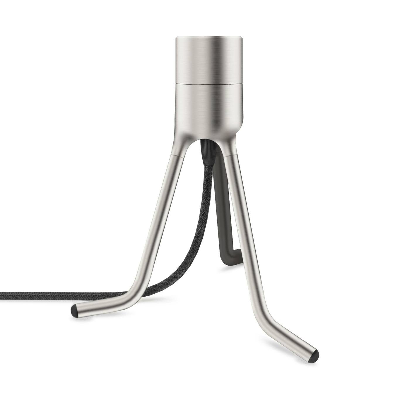 Tripod Base Lamp Stand, Brushed Steel