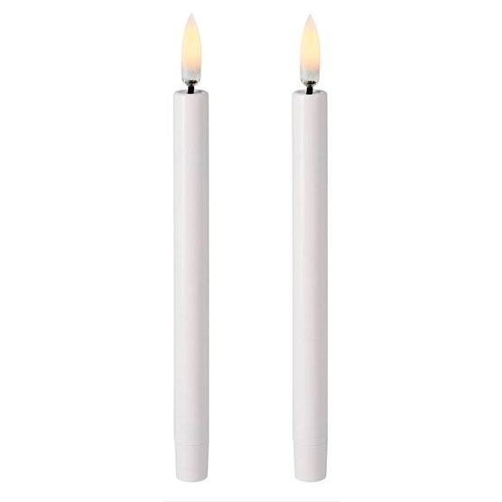 Christmas LED Taper Candle 1,3x13 cm Nordic White, 2-pack - Uyuni @  RoyalDesign