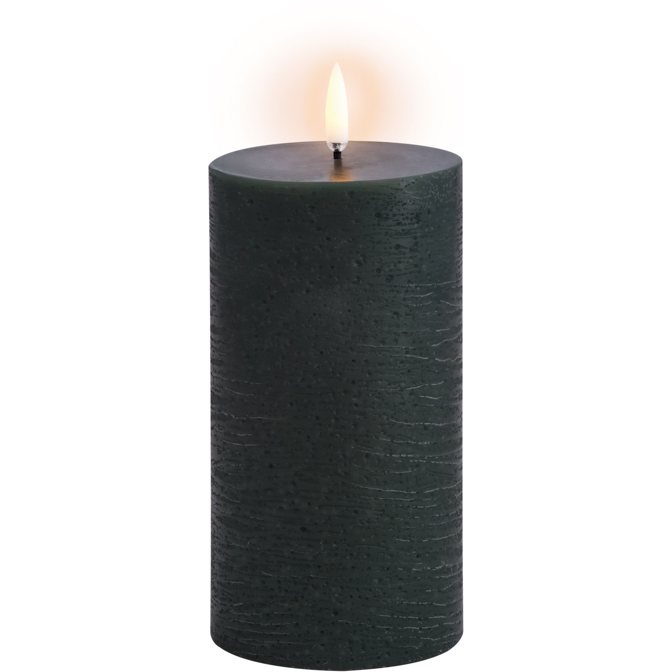 LED Pillar Candle 7,8x15,2 cm, Pine Green