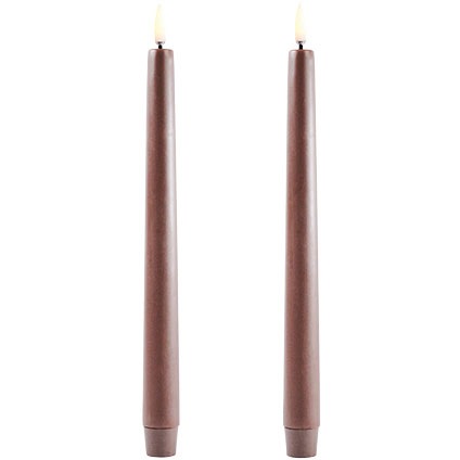 LED Taper Candle 2,3 x 25,5 cm, Brown