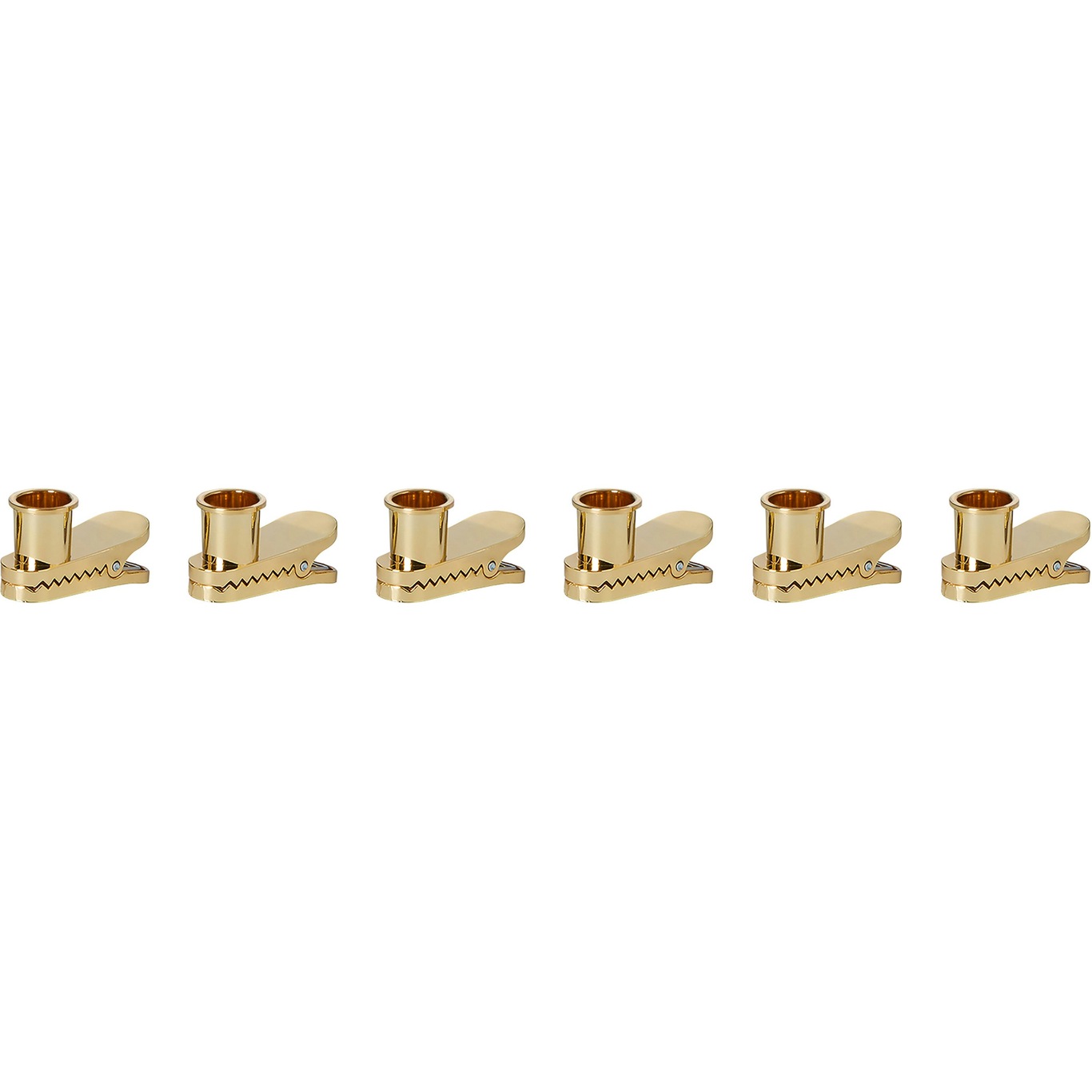 Taper Clips For Mini Taper Candle 6-pack, Gold