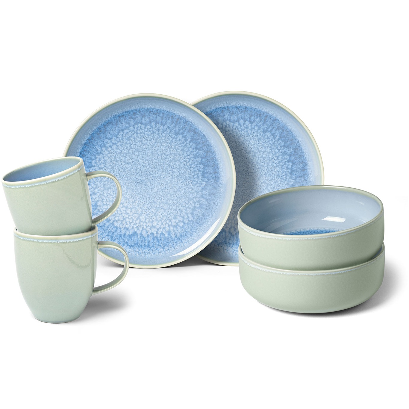 Crafted Blueberry Tableware Set, 6 Pieces