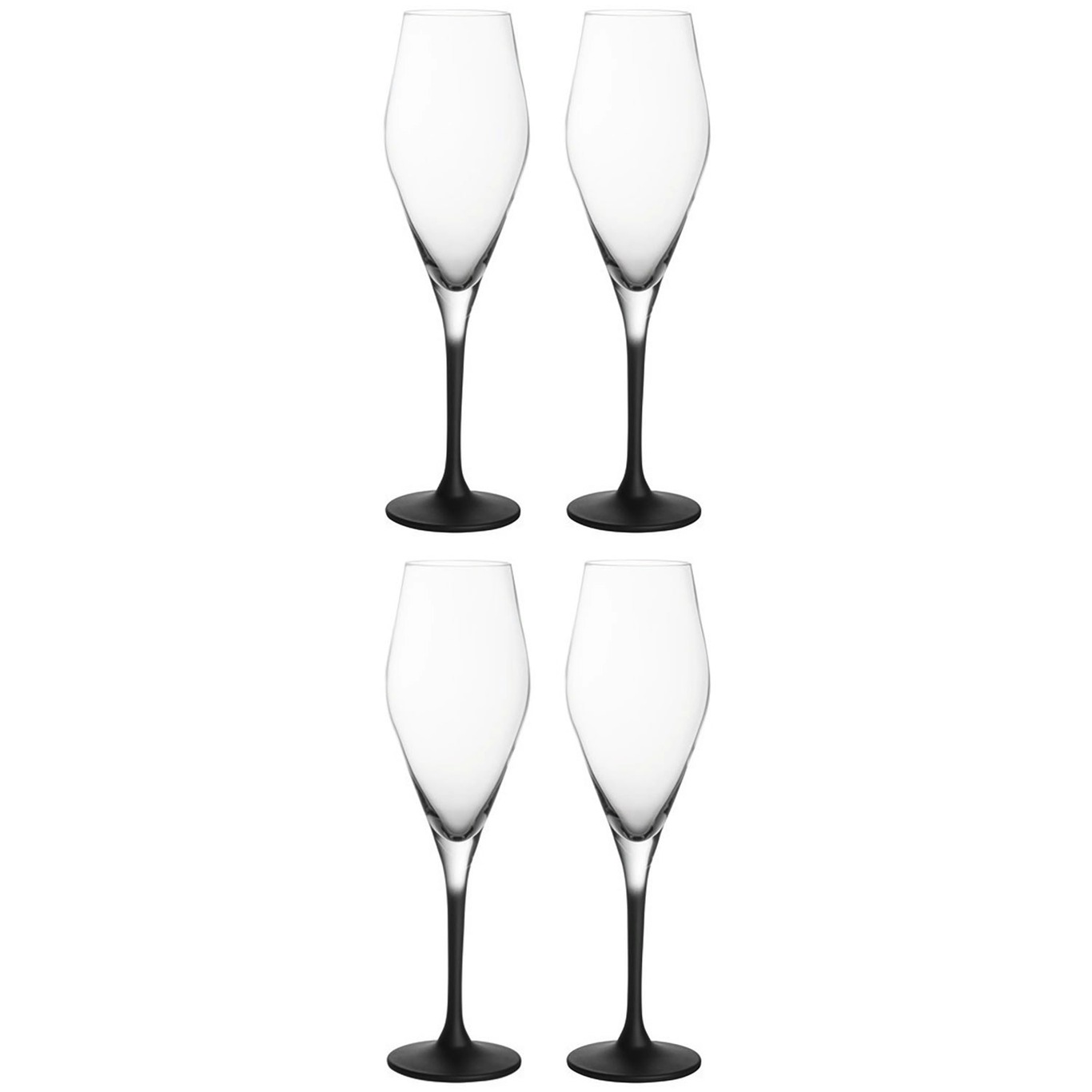 Manufacture Rock Champagne Glass 26 cl 4-pack, Black