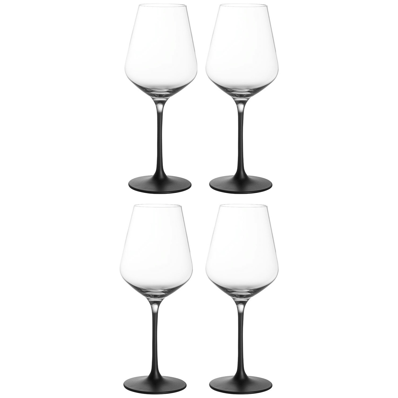Manufacture Rock White Wine Glass 38 cl 4-pack, Black