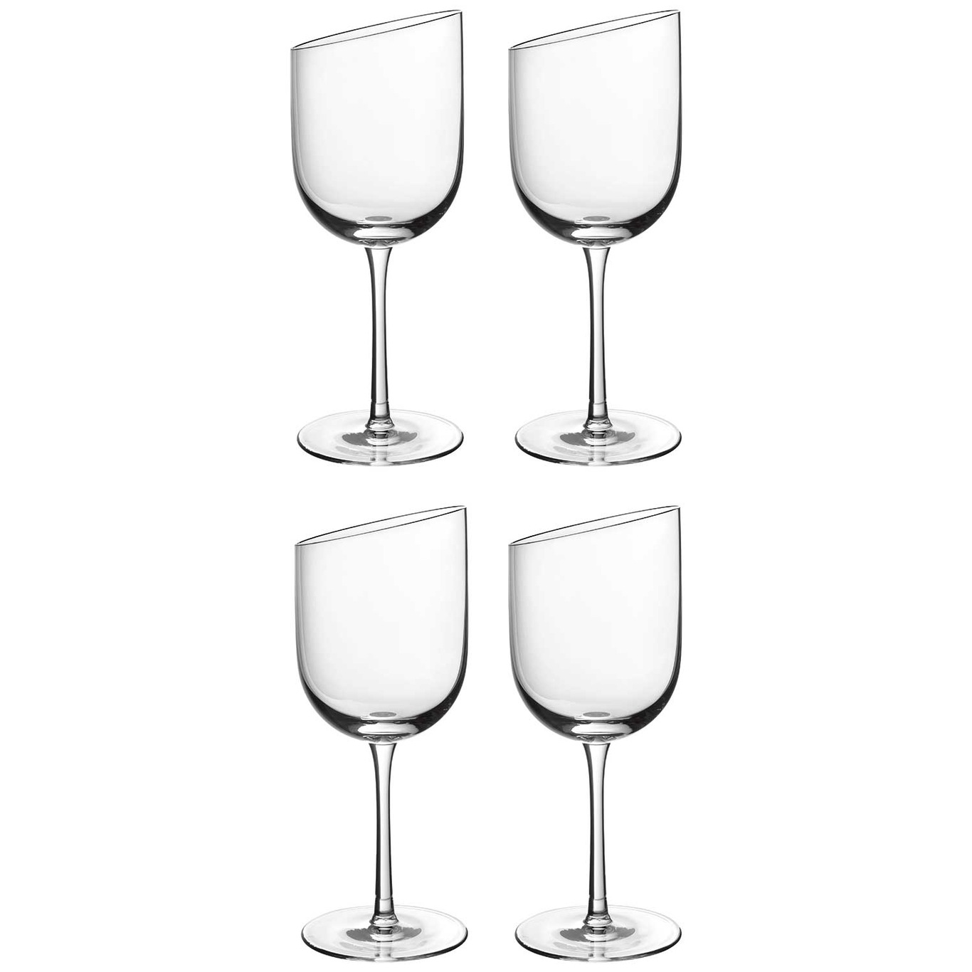 Set of 4 Red Wine Glasses Large Wine Glasses Dishwasher Safe New Moon 