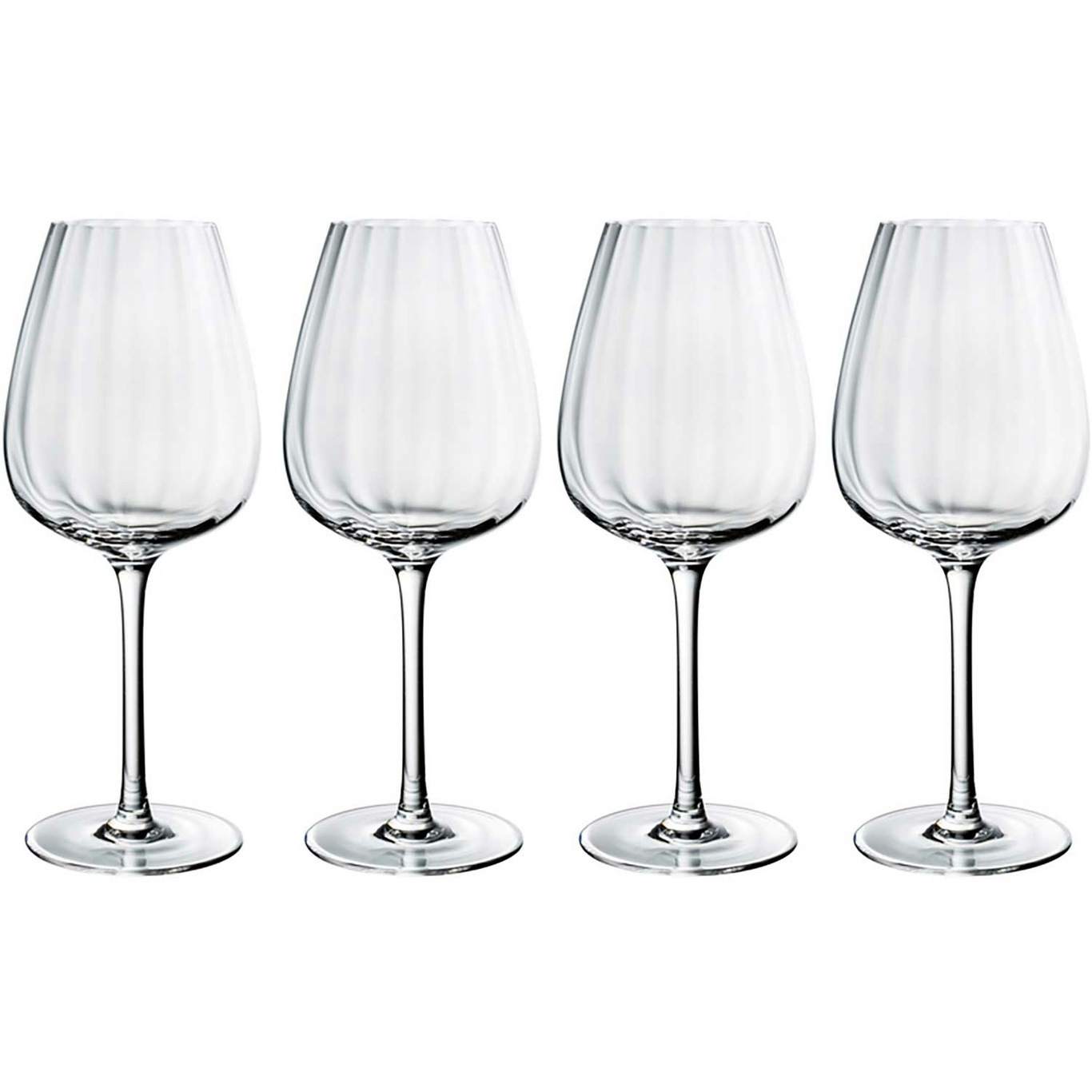 Waterfall Red Wine Glasses, Set of 4