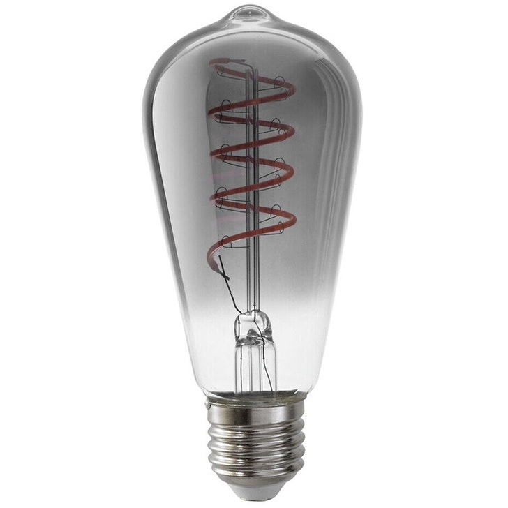 LED Edison Light Source E27 5W 140lm 1800K Dimmable, Smoke Grey