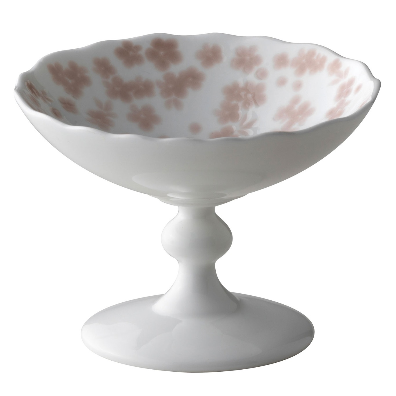 Slåpeblom Bowl With Foot 12 cm, Pink