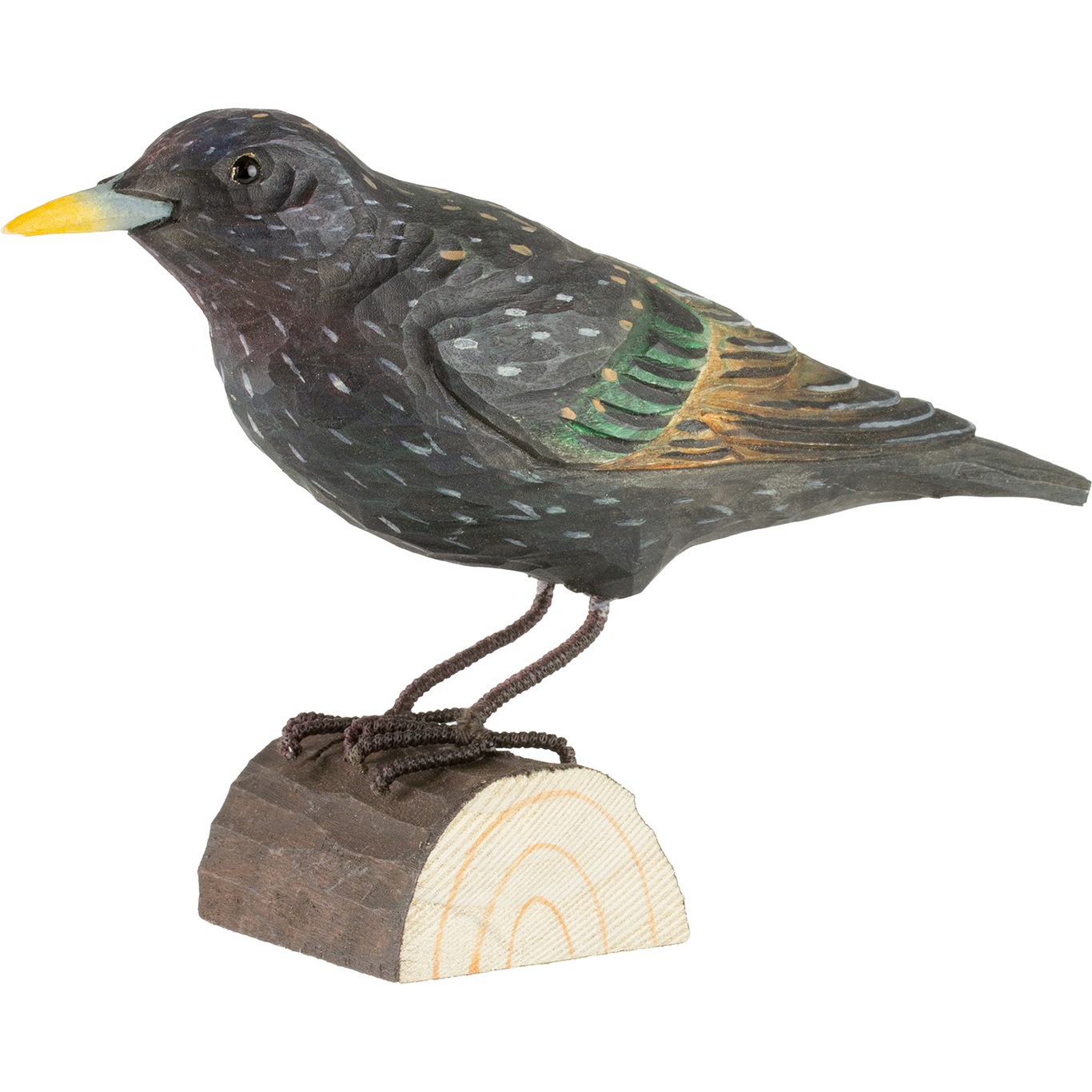 DecoBirds Hand-carved Bird, Starling