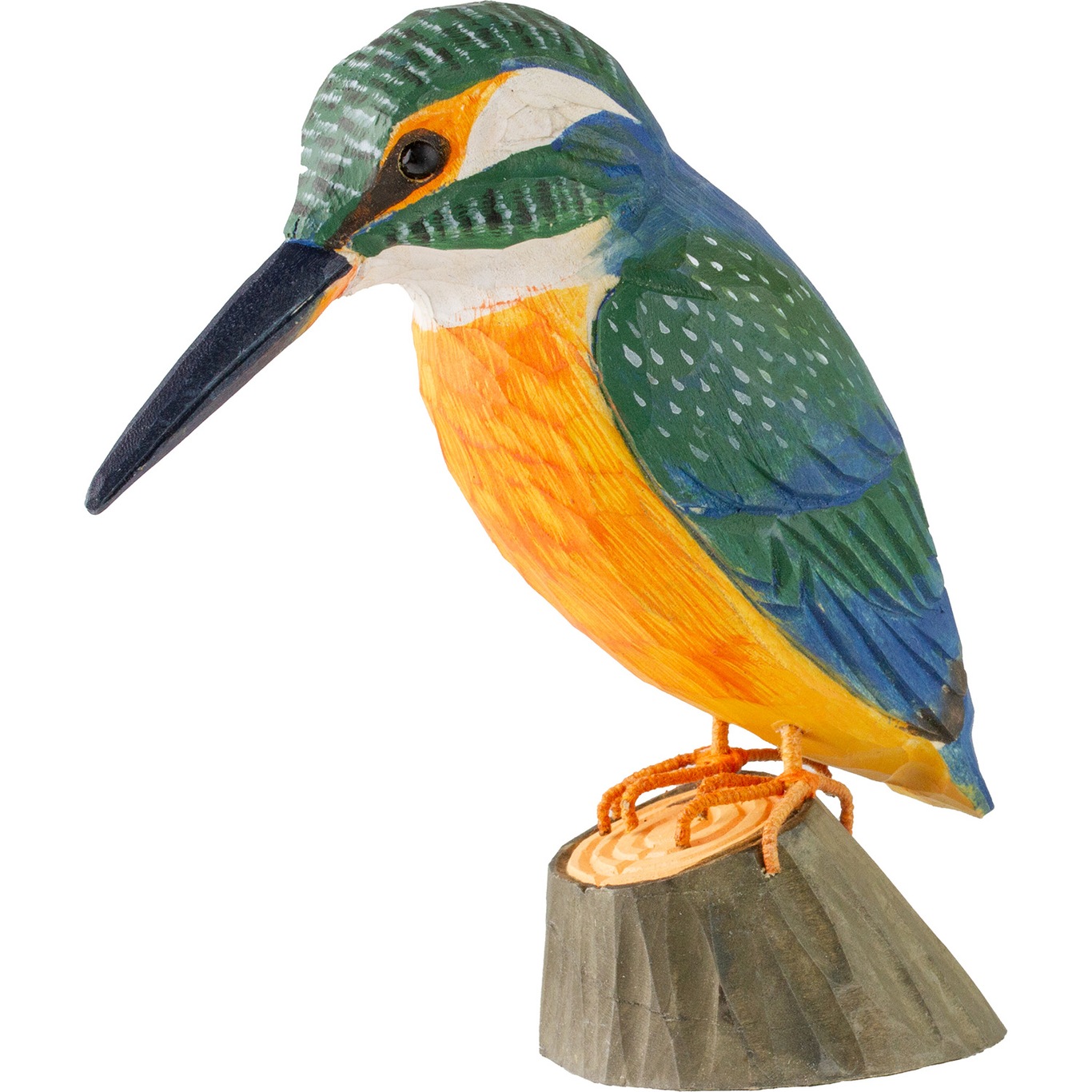 DecoBirds Hand-carved Bird, Kingfisher