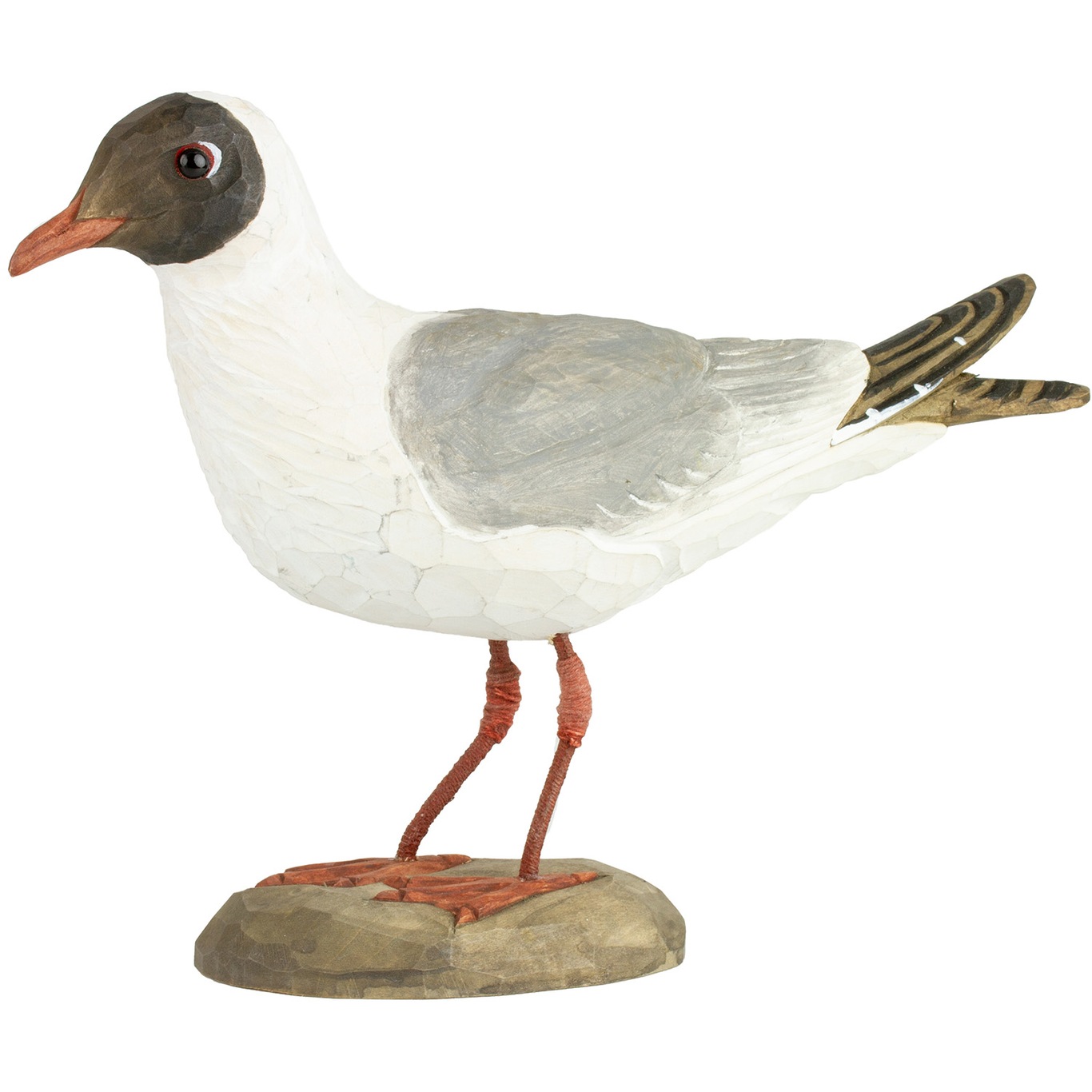 DecoBirds Hand-carved Bird, Black-headed Gull