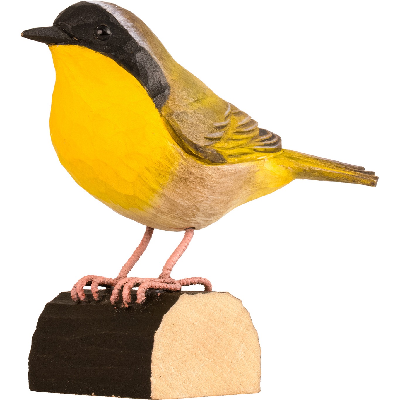 DecoBirds Hand-carved Bird, Common Yellowthroat