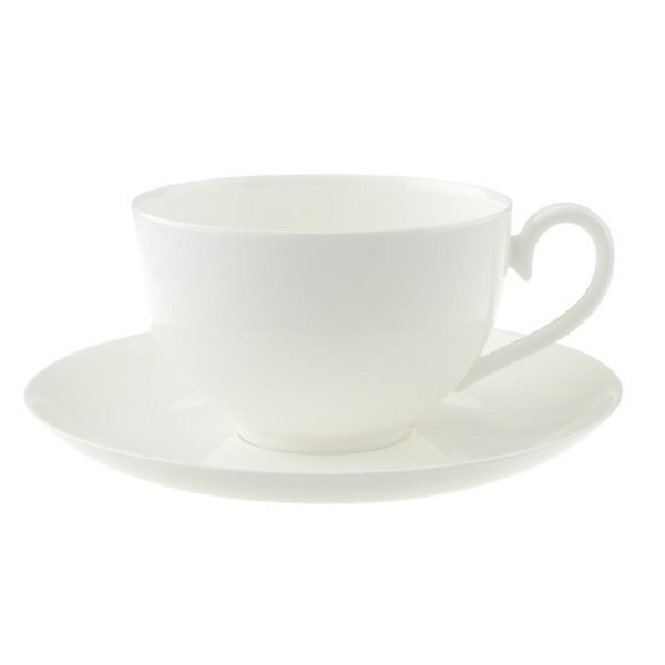 V/&b Arco White Coffee Cup with Saucer very good Villeroy /& Boch More