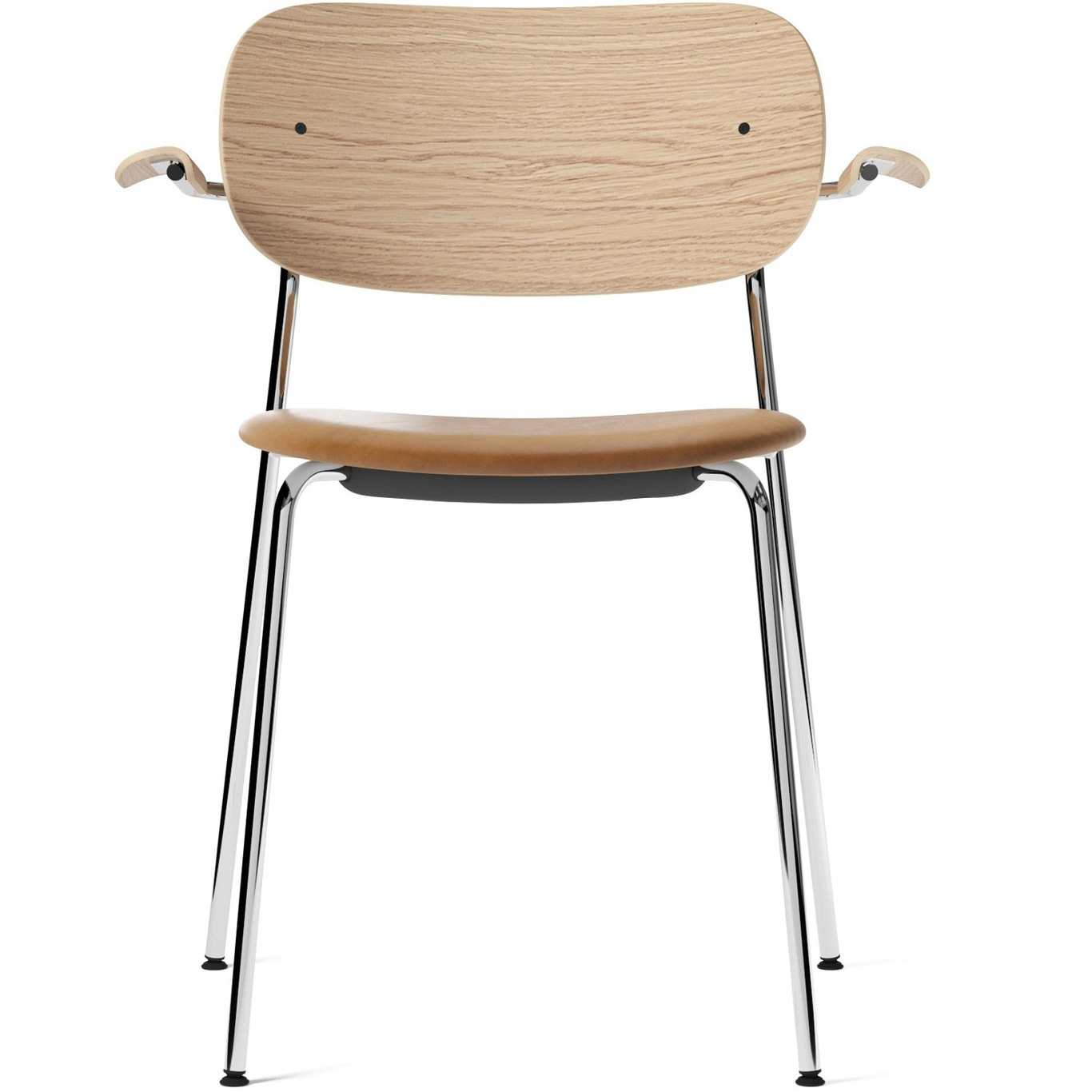 Co Chair Chromed Legs, Seat Dakar 0250 / Back+Arm Natural Oak