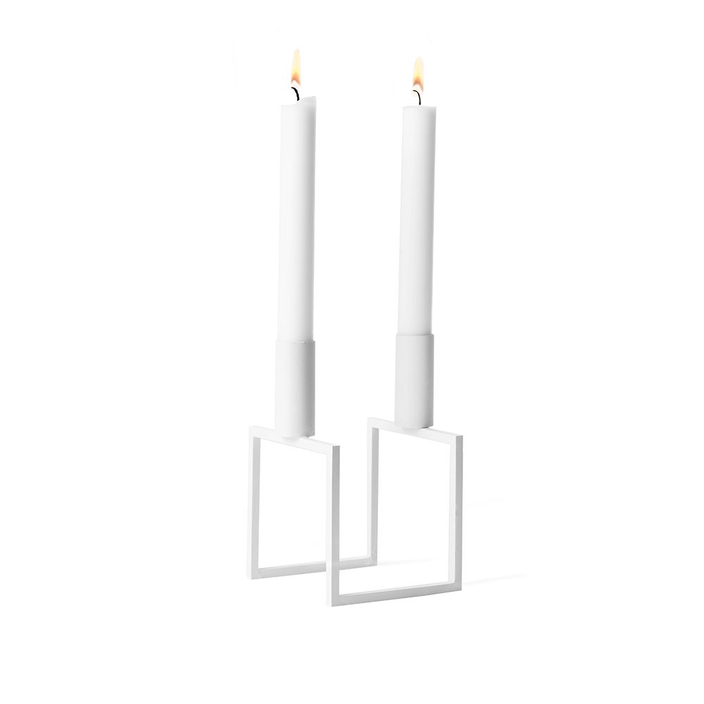 Line Candle Holder, White