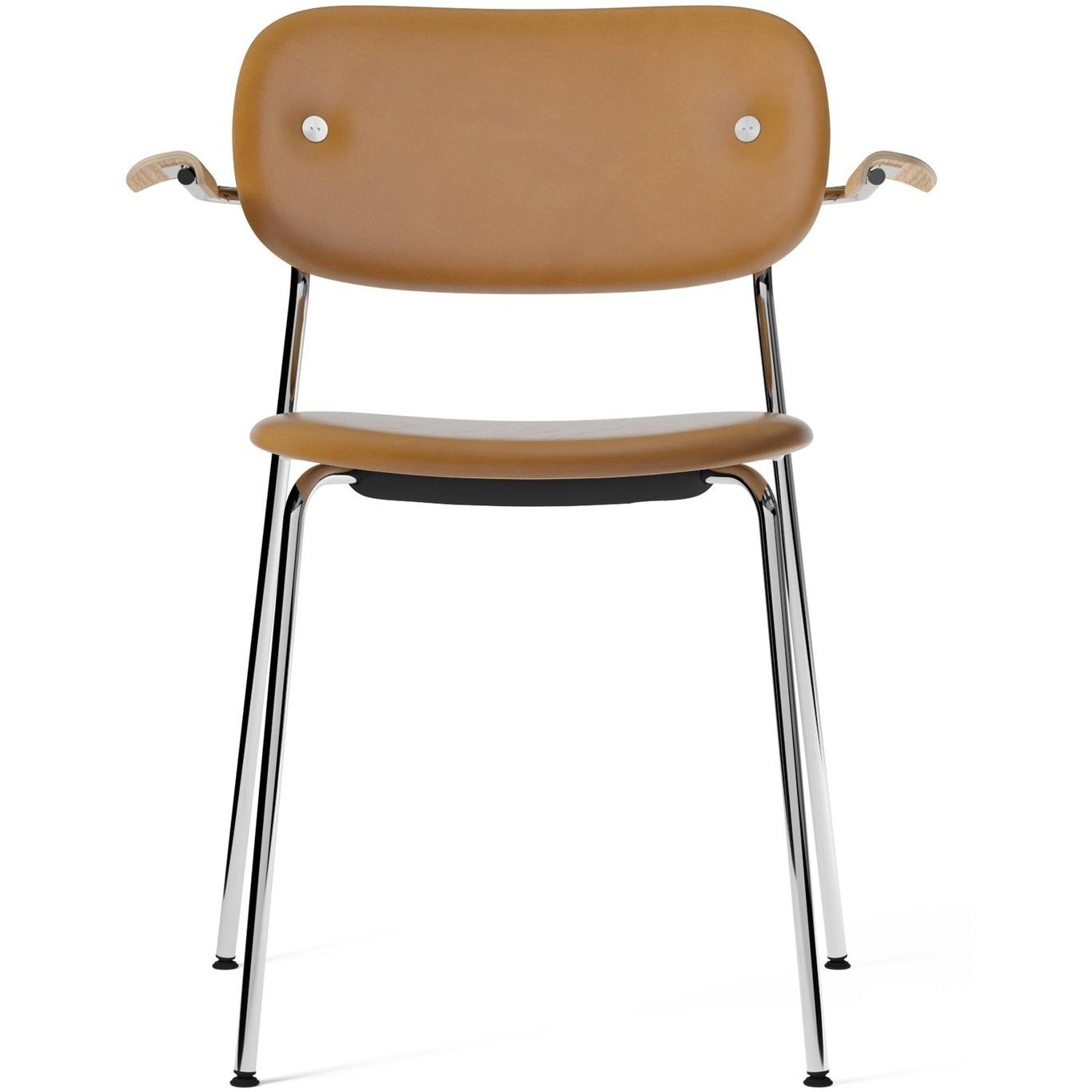 Co Chair Chromed Legs, Seat+ Back Dakar 0250 / Arm Natural Oak