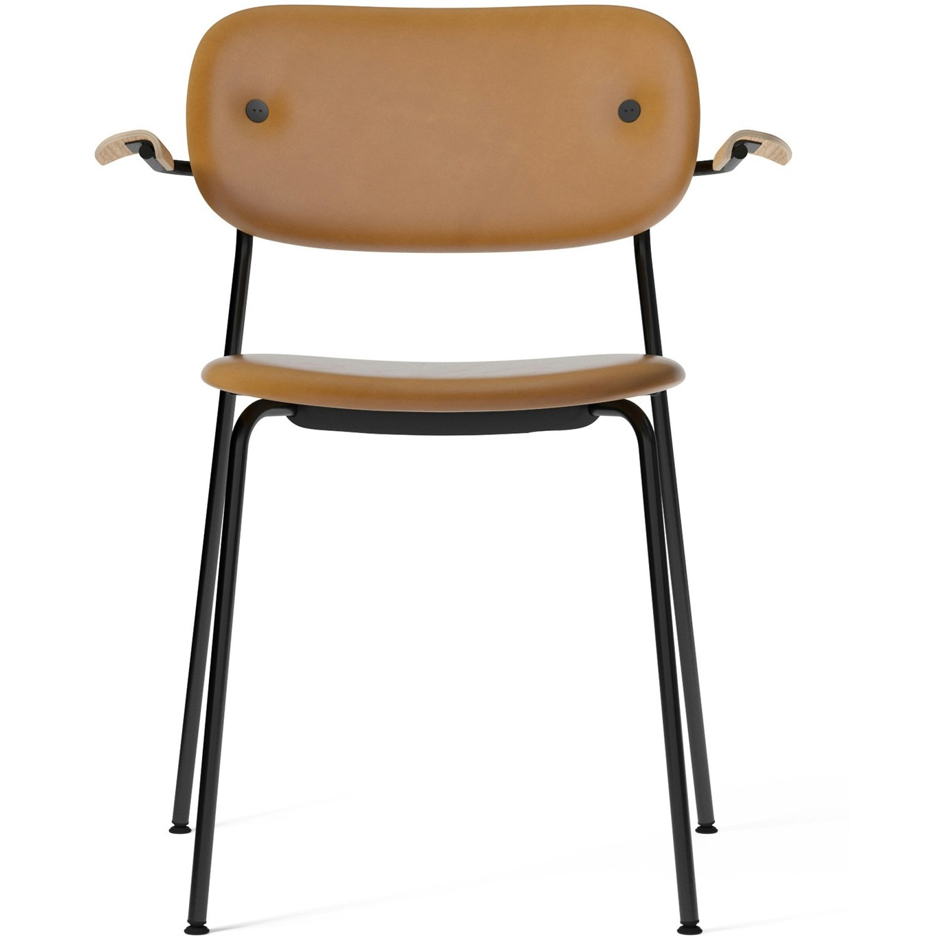 Co Dining Chair, Black, Dakar 0250, with Oak Arms