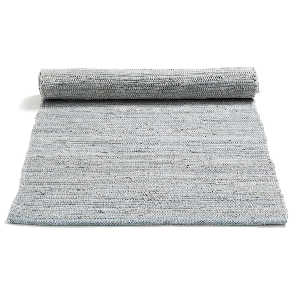 Cotton Rug Light Grey Solid, Light Grey Rug